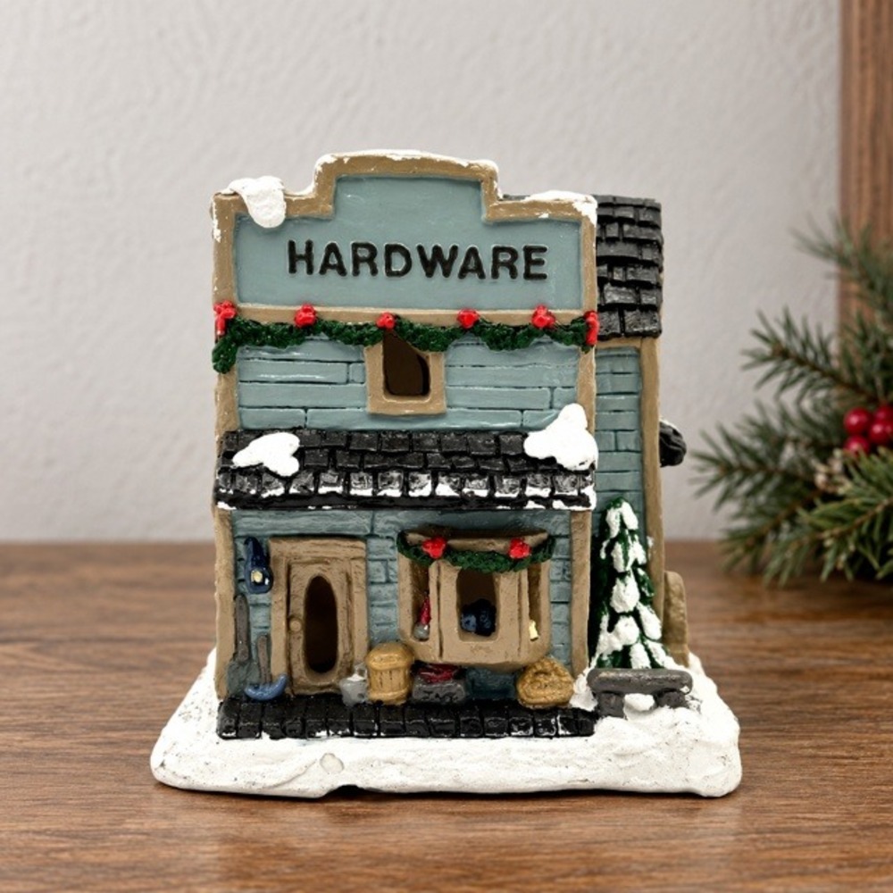 Vintage California Creations SE174 Hardware Store Christmas Village Painted